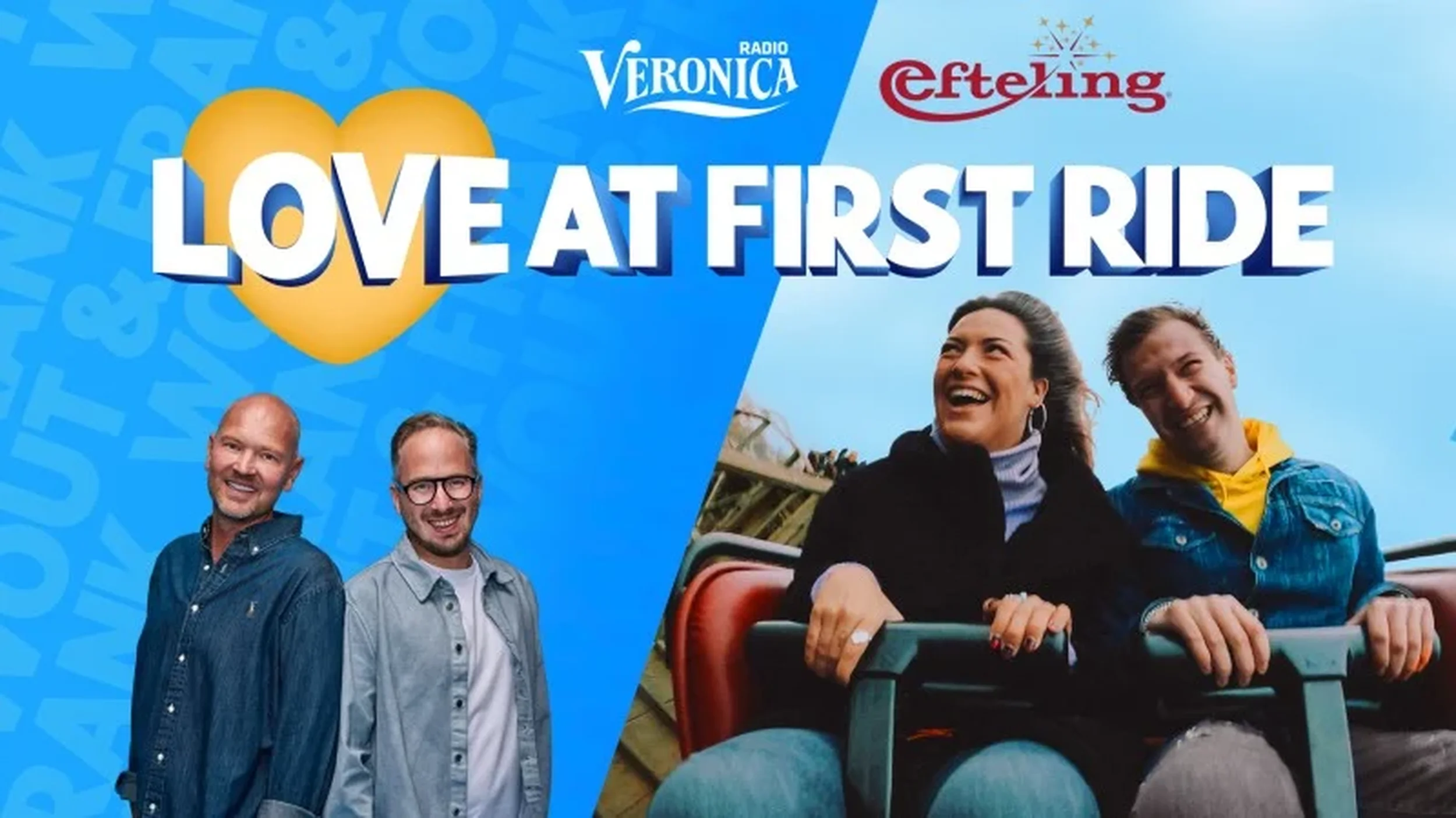 Wouter van der Goes en Frank van ’t Hof voor ‘Love at First Ride’, credits: Radio Veronica